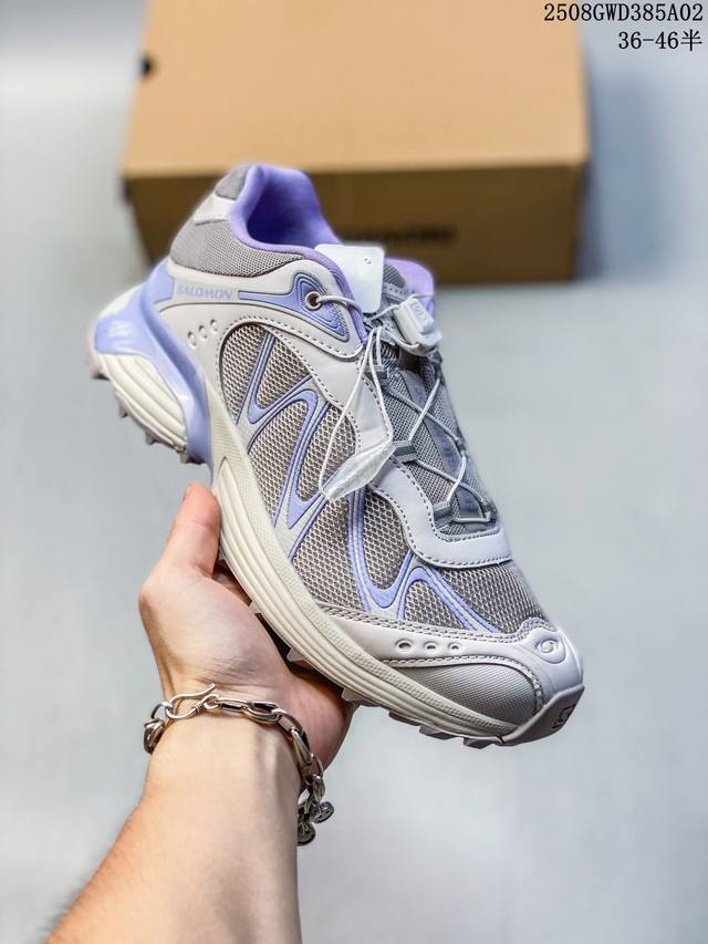 Salomon 萨洛蒙 Xt-Whisper 潮流百搭耐磨透气低帮 休闲跑步鞋 男女同款 灰紫色 纯原外贸平台特供订单 耗时半年巨作 #全套原纸板楦头开发 #原