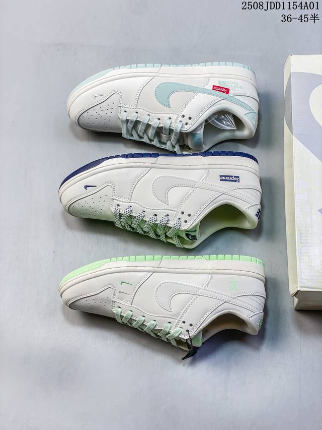 海外爆款限量发售！公司级 Nike Sb Dunk Low“ Supreme联名 经典米蓝” 周年高端定制 低帮休闲板鞋 定制鞋盒 大厂纯原品质出货 超高清洁度