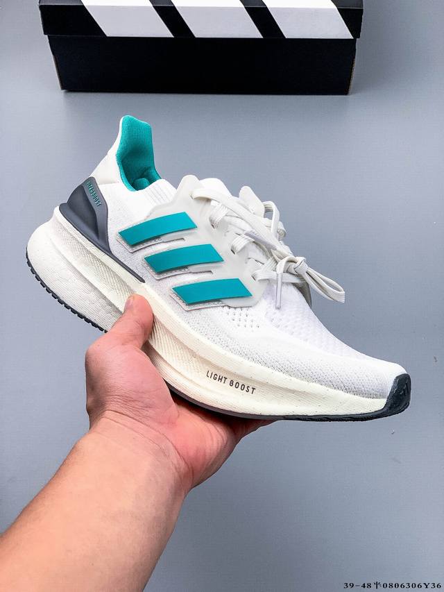 公司级！阿迪达斯Adidas Ultraboost Light轻弹系列低帮袜套式针织透气缓震休闲运动慢跑鞋 搭载Light Boost中底的Ultraboost