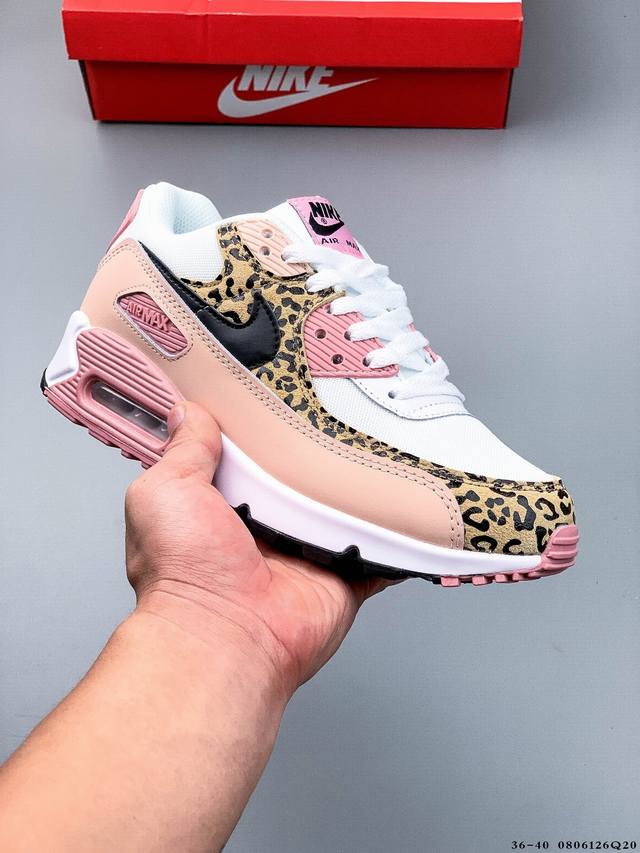 耐克 Wmns Nike Air Max 90 Oreo 半掌气垫全皮复古运动休闲慢跑鞋 0806126Q20