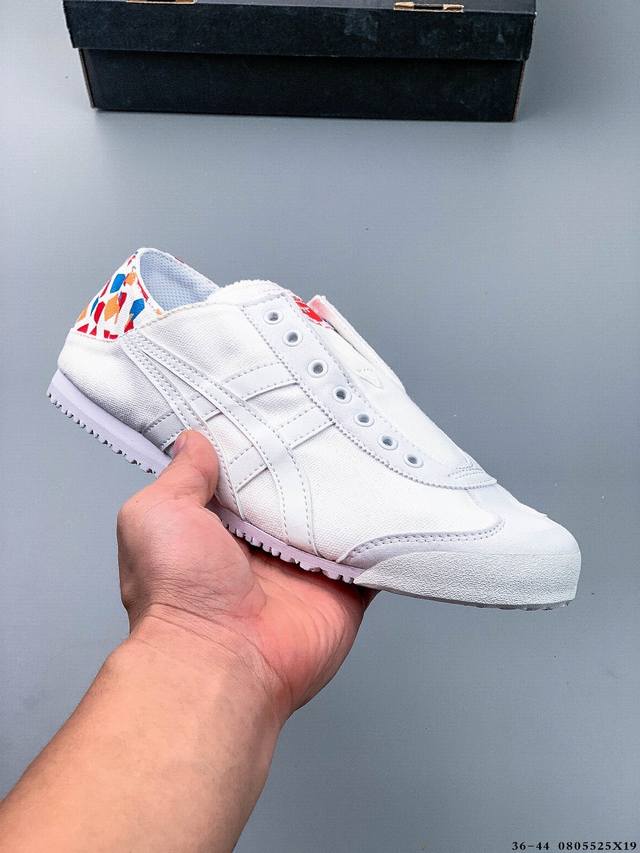 亚瑟士Asics Mexico 66 Slip-On 鬼塚虎系列经典帆布休闲鞋 0805525X19