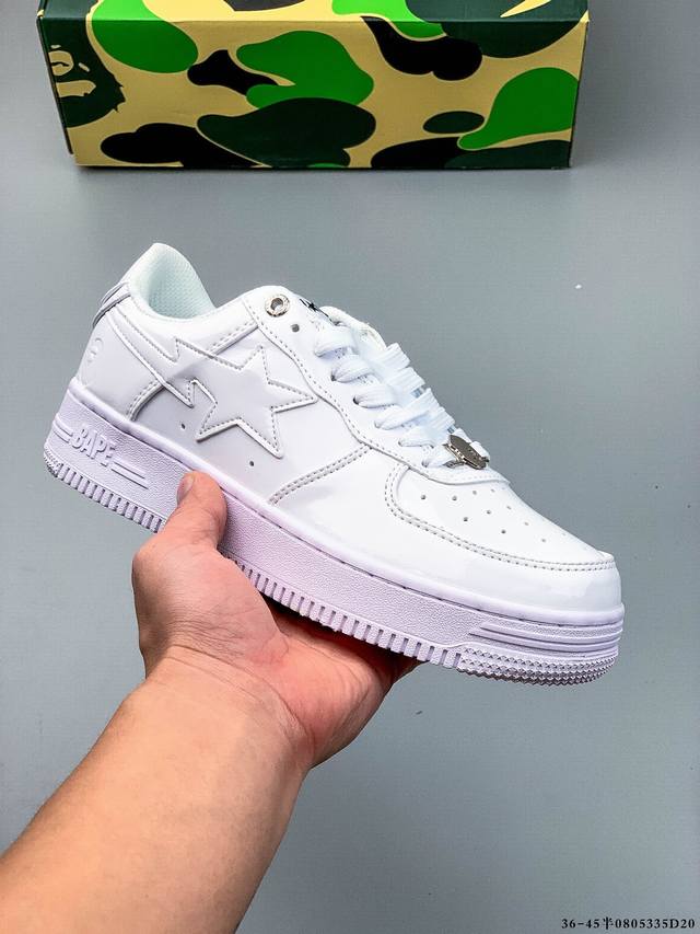 空军 Bape 潮流教父Nigo品牌 王源同款 Bape Sta “Tokyo”经典百搭休闲运动板鞋 经典猿人头设计 纯正版型 海玻璃鞋垫 内置全掌气垫 全套顶