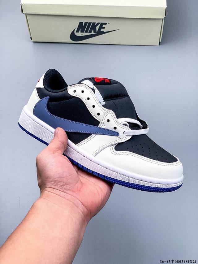 真标半码！耐克Nike Air Jordan Low 1 乔1低帮倒勾经典休闲鞋 0805481X21