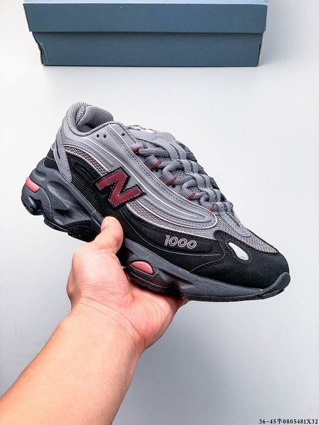原楦原纸版开发版型#小红书穿搭款式，Nb新百伦New Balance 1000 系列低帮复古老爹风休闲运动跑步鞋 0805481X32