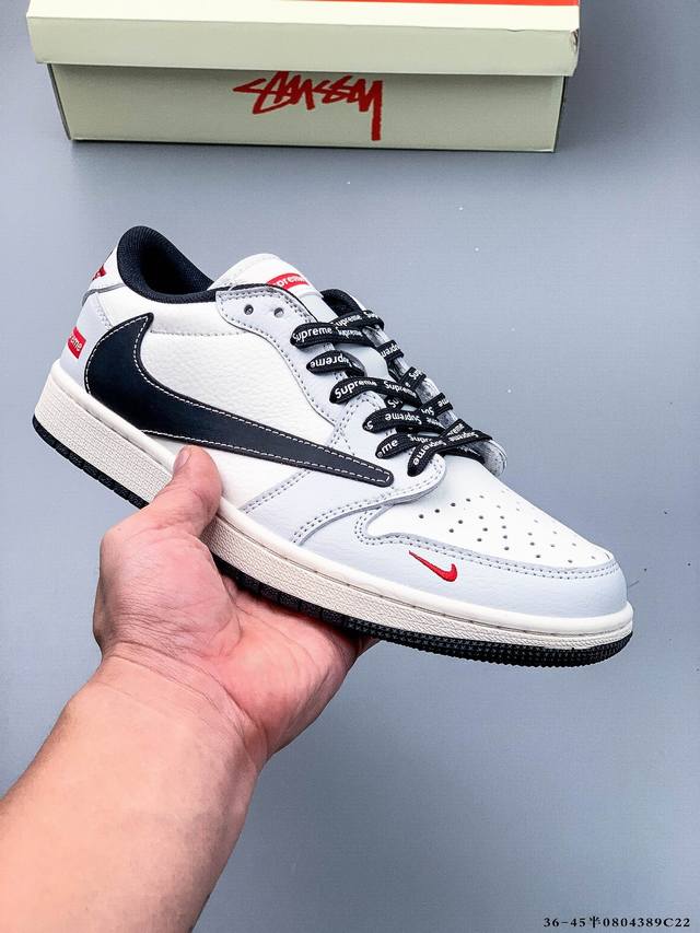 公司级头层！耐克Nike Air Jordan 1 Low Aj1乔1 低帮潮流缓运动休闲板鞋。Aj1 低帮拼接 完美版型真头层牛皮# 内置缓震气垫 原鞋开模