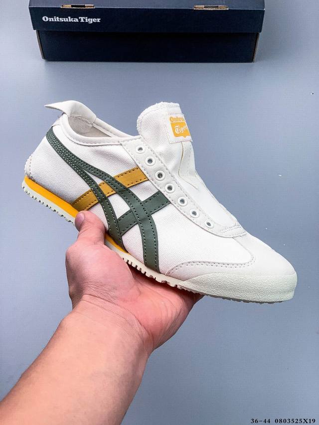 亚瑟士Asics Mexico 66 Slip-On 鬼塚虎系列经典帆布休闲鞋 0803525X19