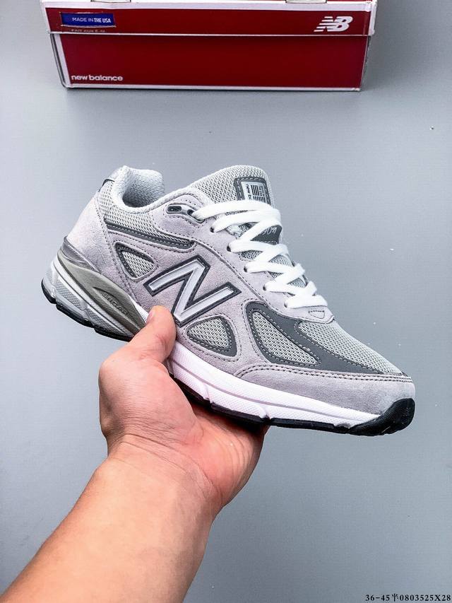 New Balance M990V4新百伦 美产高端系列 纯正美产血统复古运动跑步鞋自1982年问世的元祖级老爹鞋990系列，历来是Nb精湛手工艺的象征全新释出