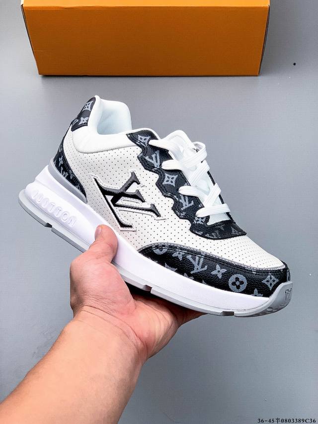 新品公司级 Lv Classic运动鞋 Lv 路易威登Louis Vuitton路易威登Lv男鞋Classic运动鞋2025款小牛皮字母休闲鞋白色1Ahstf