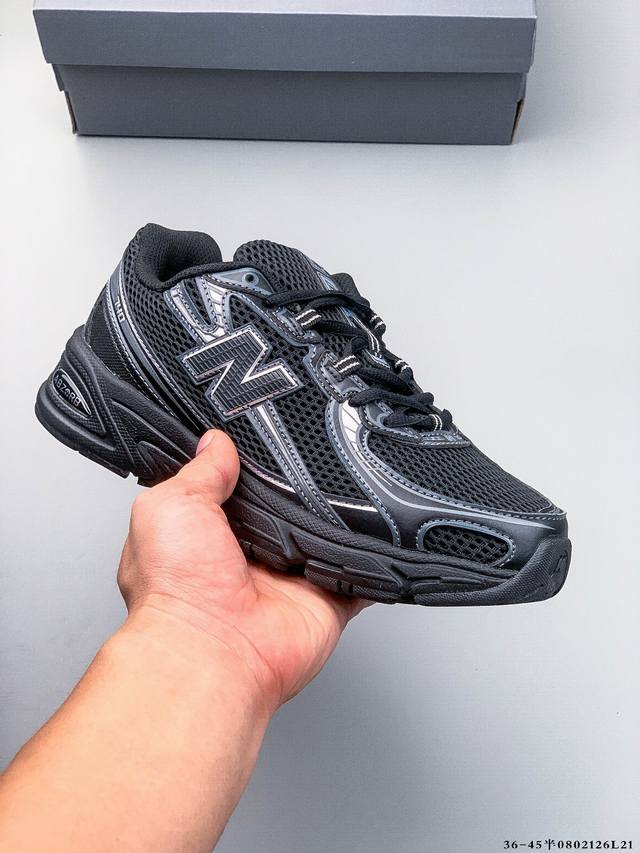 New Balance Nb740 英产 轻便复古休闲运动跑步鞋 全鞋身以网格布作为基地，在细节部分以皮革作为辅助添加，流线感很强。外形和New Balace