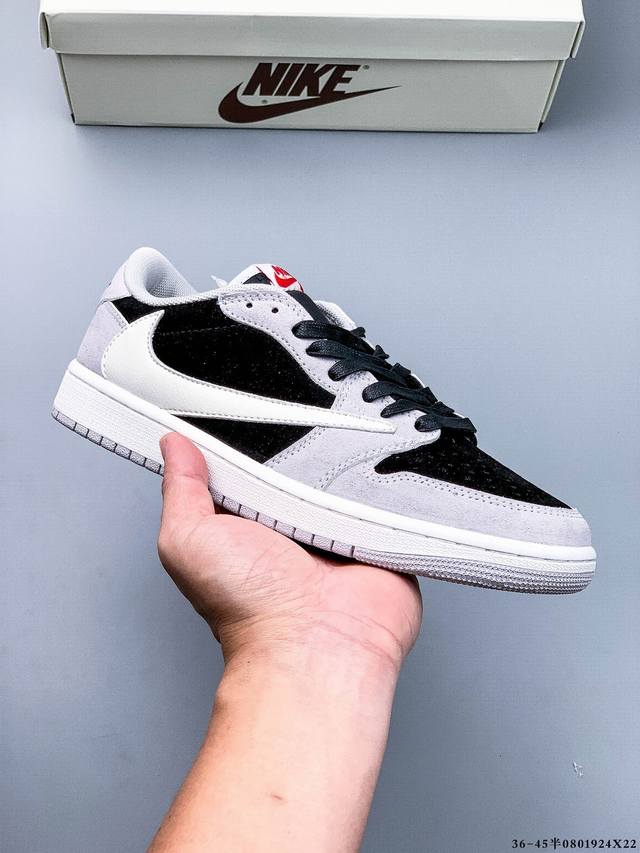 真标半码！耐克Nike Air Jordan Low 1 乔1低帮倒勾经典休闲鞋 0801924X22