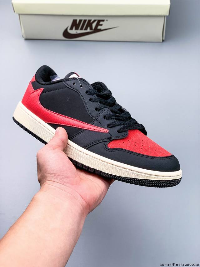 真标半码！耐克Nike Air Jordan Low 1 乔1低帮倒勾经典休闲鞋 0731289X18