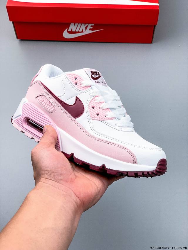 公司级！耐克 Wmns Nike Air Max 90 Oreo 半掌气垫全皮复古运动休闲慢跑鞋 0731289X28