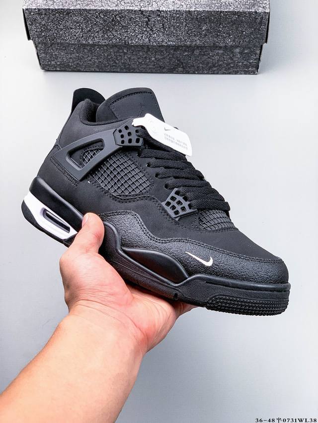 公司级！Air Jordan 4 Retro Og Cement Aj4 乔4 复古休闲运动篮球鞋 正确鞋舌立体高频 原厂数据 2025最新原厂底模 原厂纸板