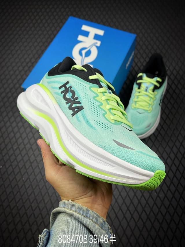 B 公司级Hoka One One Bondi 9 复古舒适防滑耐磨 低帮 山地户外跑步鞋 货号:1162011 尺码:39 40 40.5 41 42 42.