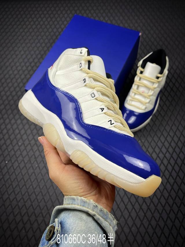 C 纯原Nike Air Jordan 11 Retro Concord Aj11代 康扣 迈克尔 乔丹高帮运动文化篮球鞋 升级原楦原纸版数据开发版型 采用漆皮
