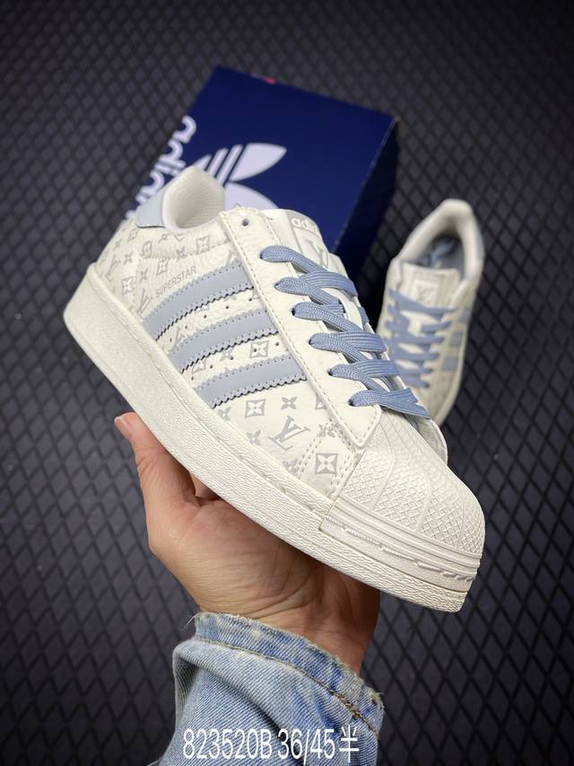 B 公司级Adidas Originals Superstar 阿迪达斯 三叶草 贝壳头’Diy’系列低帮经典百搭休闲运动板鞋 原装头层材料 用料绝不含糊 独家