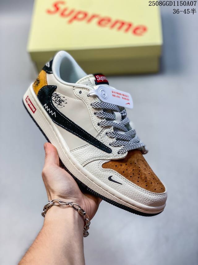Travis Scott X Fragment Design X Jordan Air Jordan 1 Low Og Sp “Lv联名 白绿” 多方联名合作融