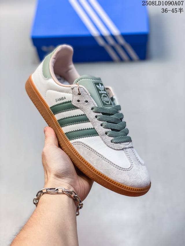 阿迪达斯三叶草Adidas Originals Samba Og W桑巴舞系列绅士德训足球风百搭低帮休闲运动板鞋 货号:Id0492 尺码:35.5 36 36