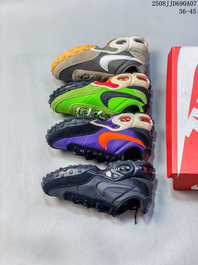 耐克Nike Air Max Waffle Sp”Black And Anthracite“气垫华夫混合系列低帮气垫复古百搭休闲运动慢跑鞋 此款 Air Max