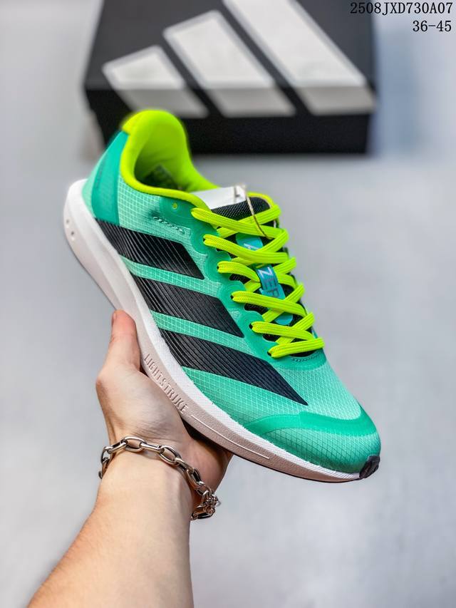 新品 阿迪达斯男女同款老爹鞋 Adizero Bk 轻便透气缓震竞速跑步运动鞋 Jp8490 薄底竞训定位：前掌19Mm 后掌23Mm超薄中底，配合8.5Mm坡