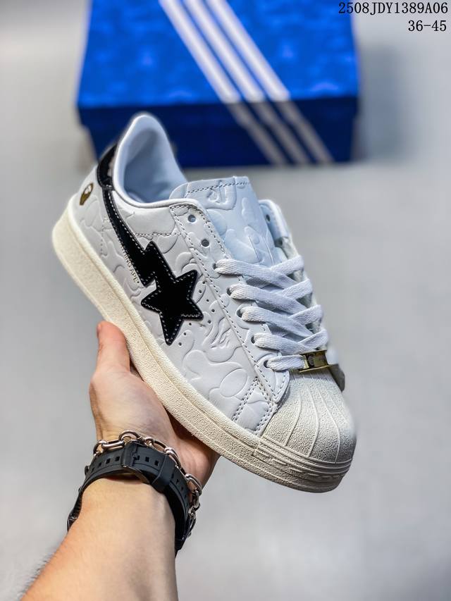 男女鞋35-45码 带半码 阿迪达斯Adidas三叶草 Originals Superstar 贝壳头经典百搭休闲运动板鞋 高密度Eva发泡软缓震中底拉帮工艺
