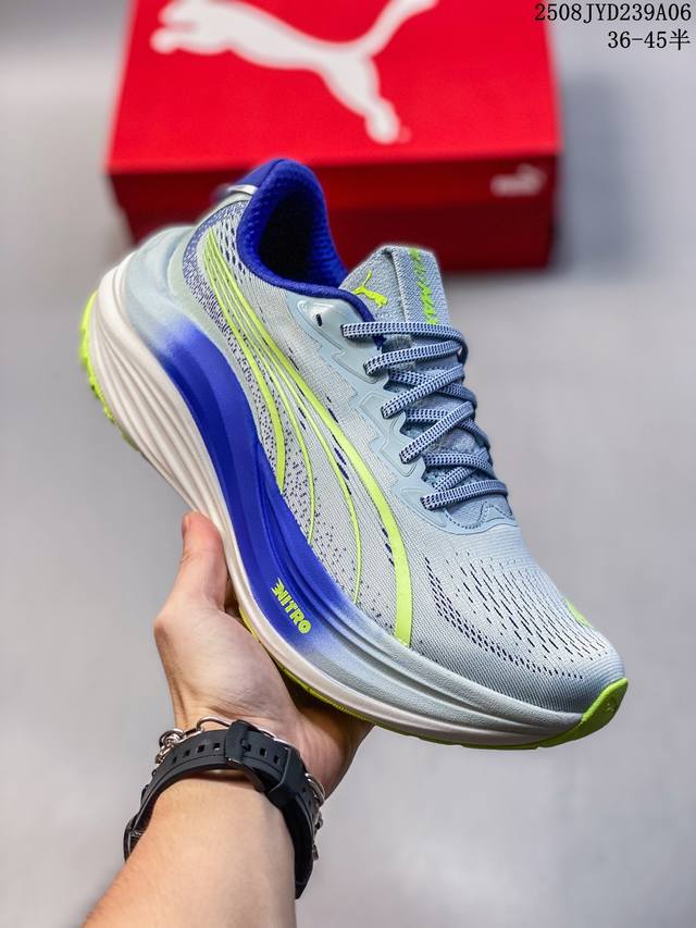 公司级Puma Deviate Nitro 彪马 缓震训练跑鞋透气 舒适防滑耐磨 低帮 休闲跑步鞋 货号:310089-02 尺码:36 37 37.5 38