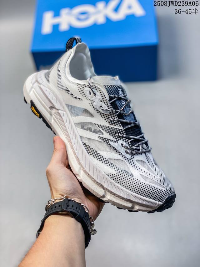 公司级Hoka One One Mafate Speed 4 Lite 舒适百搭防滑保暖 低帮 休闲跑步鞋 它的半透明鞋面设计 不仅让鞋身看起来更加轻便 而且提