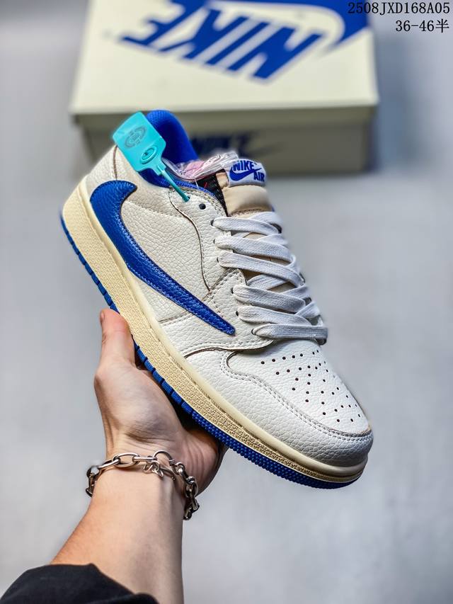 公司级 真标 耐克 Nike Air Jordan 1 Low Og Sp Military Blue Aj1乔1倒勾 2025年新款 蛇年新款 低帮篮球鞋 A