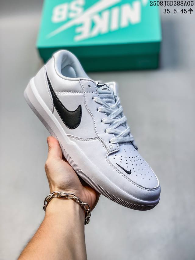 Nike Sb Force 58 Fs-白黑 硫化杯底 原楦版型 独家私模 融入打孔设计 独家独立真半码 35.5起 帆布和麂皮绒面制成 浓浓复古年而不腻 经久