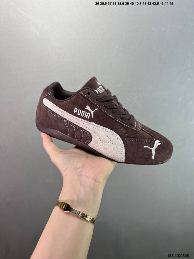 Puma Speedcet 彪马低帮复古运动休闲赛车跑鞋 以趣味十足又前卫复古的设计引领潮流，将赛道精神融入街头时尚，开启前卫竞速之旅。融入经典配色，主打前卫复