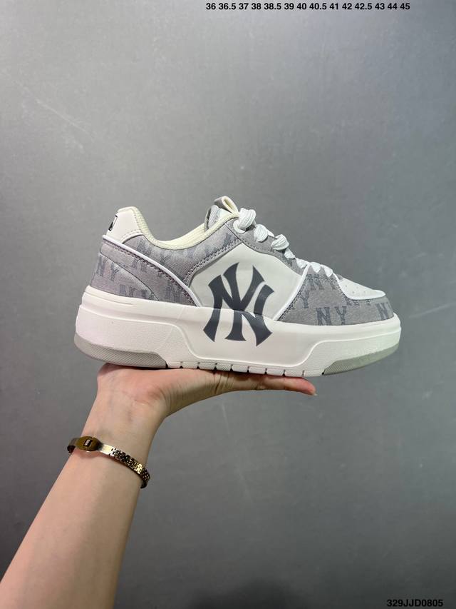 公司级Mlb Chunky Liner Mid人气单品学长鞋系列轻量增高厚底百搭中帮休闲运动板鞋 货号:3Asxlm13N 尺码:35.5 36 36.5 37