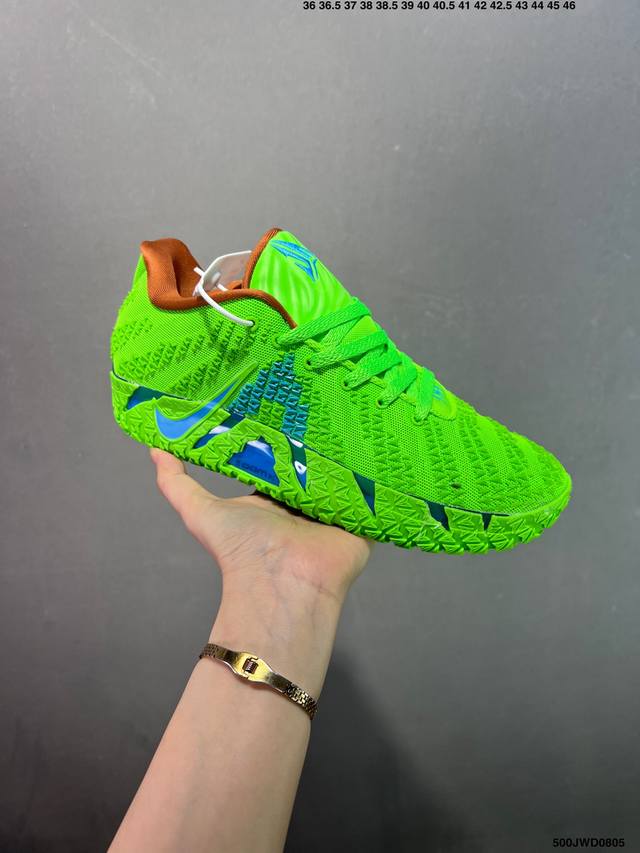 公司级Nike Ja 3 Ep 采用透气轻量网织鞋面材质 配置两枚圆形Zoom Air纤维气垫及后掌缓震泡棉材质 分段式结构防滑橡胶外底 尺码：36 36.5