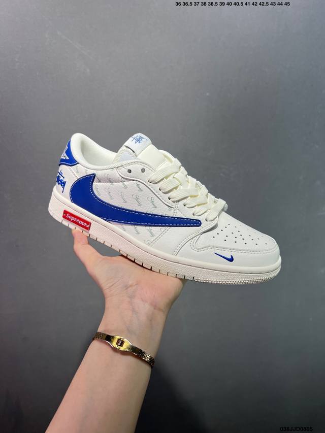 Air Jordan Aj1 Low 低帮系列定制配色Wg8850-012 原厂内置气垫魔块 A模大底 头层小牛皮 鞋舌Aj原厂专用牛津布+Aj专用反口珍珠布+