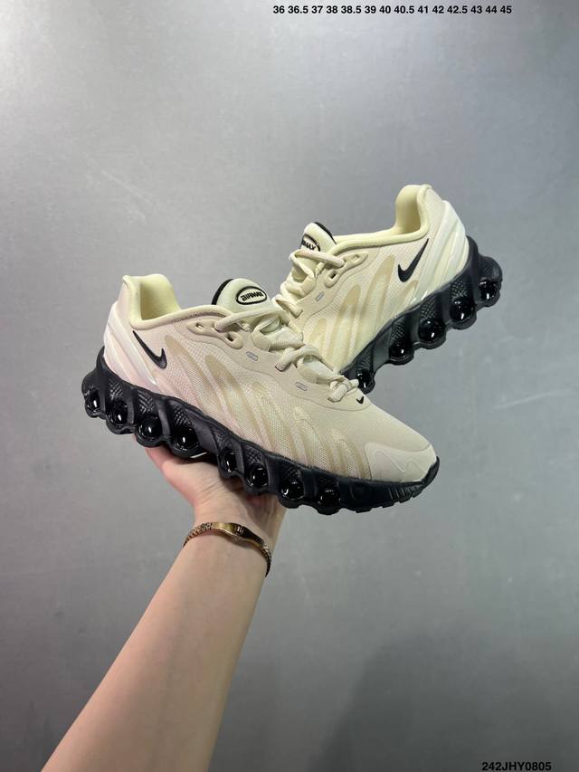 公司级Nike Air Max Dn8 全掌科技气垫 缓震运动跑鞋 Dn8的核心亮点在于其八腔气垫结构 根据不同部位设定的气压值专为行走设计 提供卓越的舒适感
