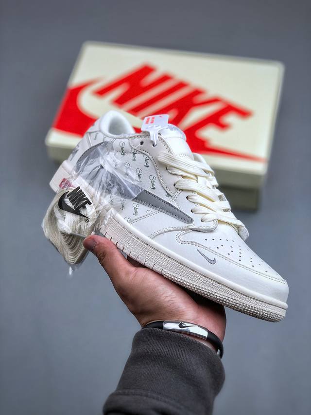 福利特价 原360 Travis Scott X Fragment Design X Air Jordan 1 Low Og Sp Aj1 乔1 斯图西联名-英
