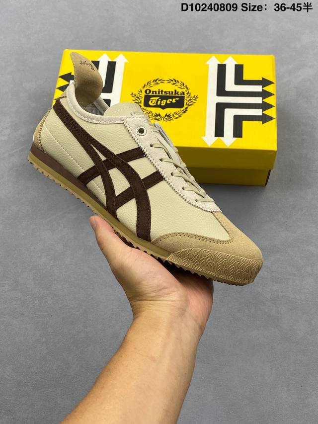 鬼塚虎 Onitsuka Tiger Mexico 66 复古经典百搭一脚蹬休闲运动鞋 货号：1183C015-204 尺码：36-45 半 编码：D10240