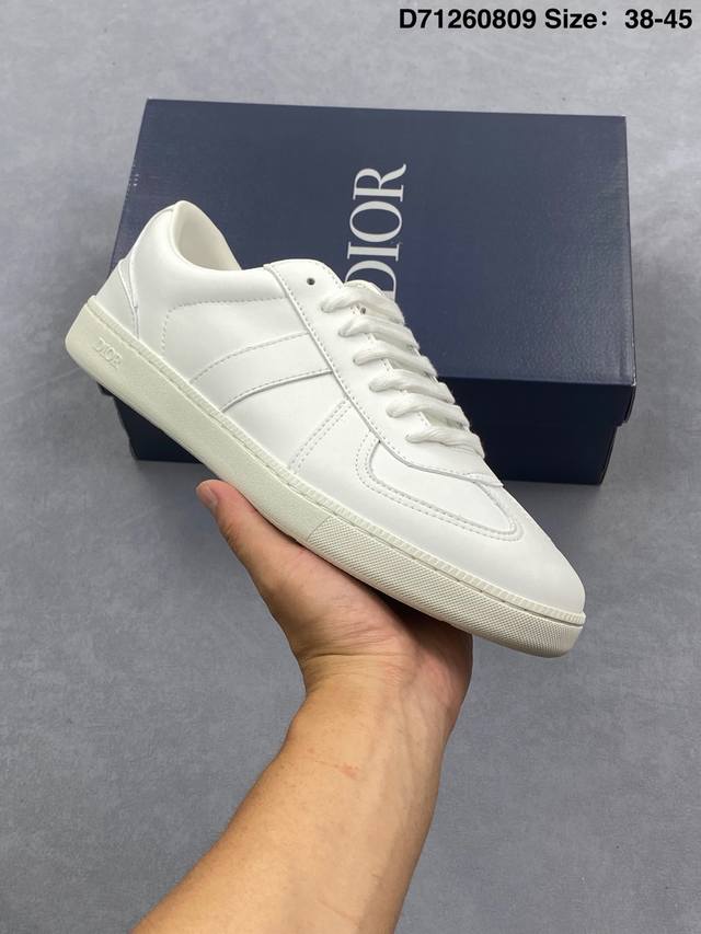 法国高奢时装品牌 迪奥 Dior B01 Matchpoint Low Sneakers B01系列低帮经典绅士德训平底百搭休闲运动小白鞋“皮革全黑”3Sn32