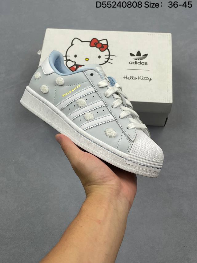 阿迪达斯Ad Originals Superstar 经典贝壳头休闲板鞋 纯白 B27136 纯原鞋楦 立体Logo 国内最高工艺 原装超软一体蓝底 头层抗裂牛