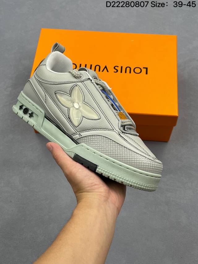 Louis Vuitton Trainer Sneaker Low 全新 Lv 路易威登 休闲运动文化百搭板鞋 尺码:39-45 Id:D22 807