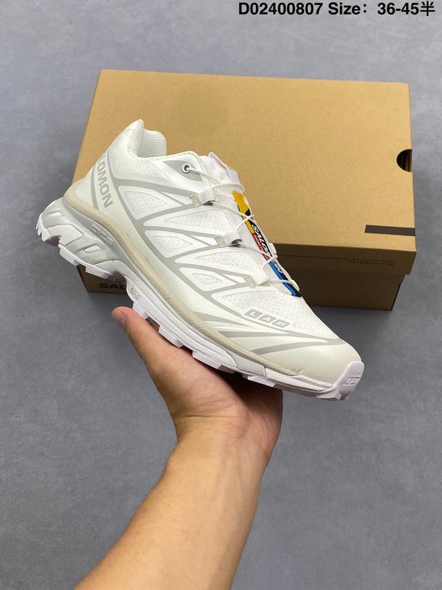 公司级Salomon Xa Pro Xt-6 End萨洛蒙户外越野跑鞋 鞋面采用Sensifit贴合技术 全方位贴合包裹脚型 鞋跟部鞋底牵引设计 提供强大的抓地