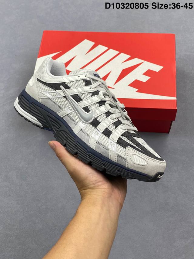耐克Nike P-6000 高颜值跑鞋又能出街又能跑步！Nike P-6000 女子跑鞋内外侧都用了灰色的钩子，采用透气材料，搭配匠心覆面，再现千禧年代的跑鞋风