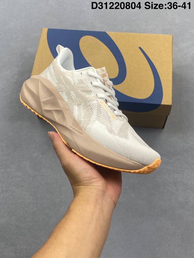 真标亚瑟士Asics Novablast 5 Le轻量跑鞋 低帮轻量透气缓震休闲运动跑步鞋 货号:1012B765-102 Id:D31220804 Size: