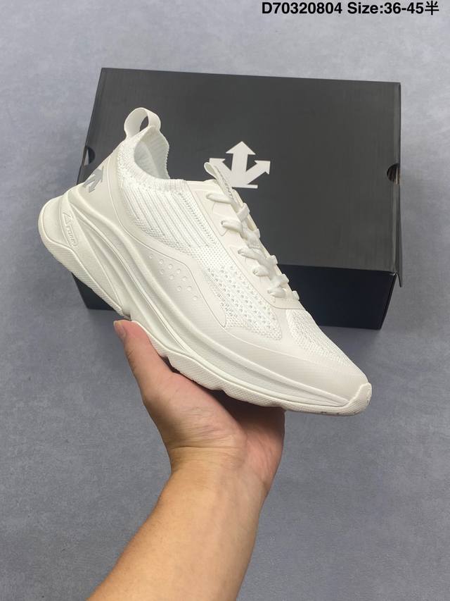 公司级迪桑特Descente Enerzite Lavitate Knit 时尚防滑 低帮跑步鞋 针织网布无缝拼接鞋面轻薄通透减少摩擦 进口Z Foam缓震中底
