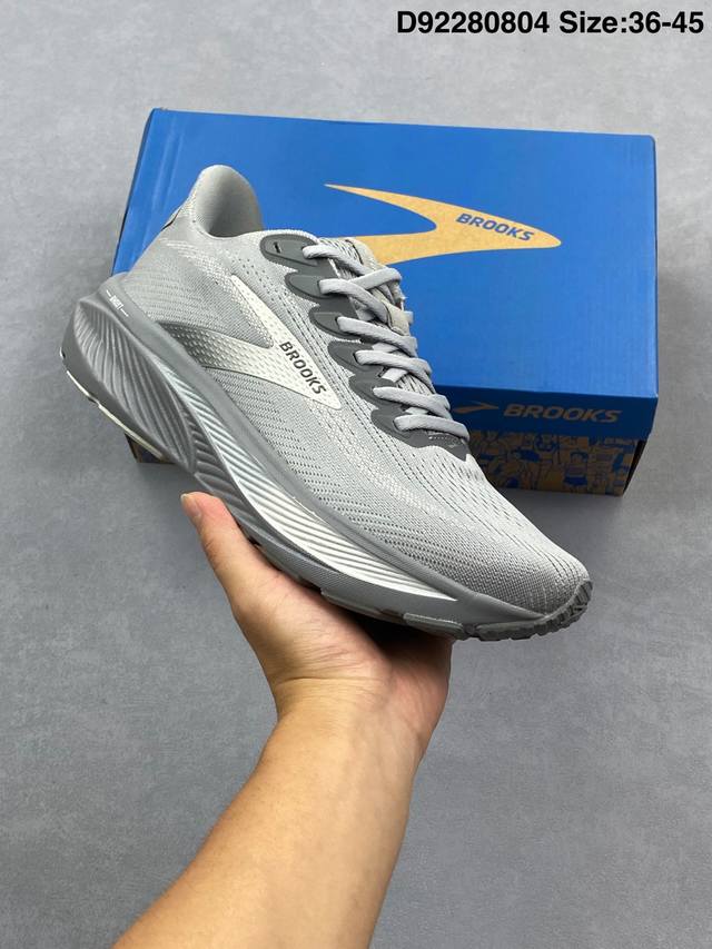 公司级Brooks 布鲁克斯 Adrenaline Gts 17 超弹轻盈跑步鞋 实拍首发 低帮透气缓震支撑休闲运动慢跑鞋 采用改进工程空气网眼组合热熔工艺 鞋