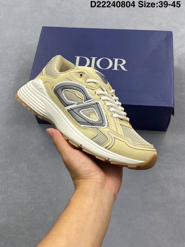 法国高奢时装品牌-迪奥 桀傲 Dior Homme B22 Trainer Sneaker系列复古厚底老爹风休闲运动慢跑鞋 3Sn231Ykb 码数：如图 编号
