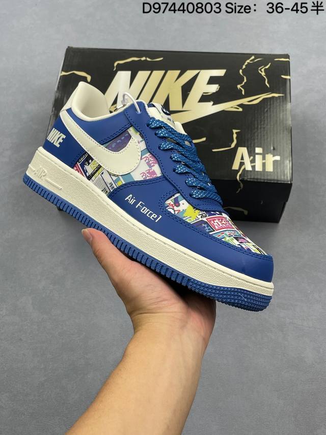 公司级！耐克Nike Air Force 1 Low 空军一号低帮百搭休闲运动板鞋 柔软、弹性十足的缓震性能和出色的中底设计，横跨复古与现代的外型结合，造就出风