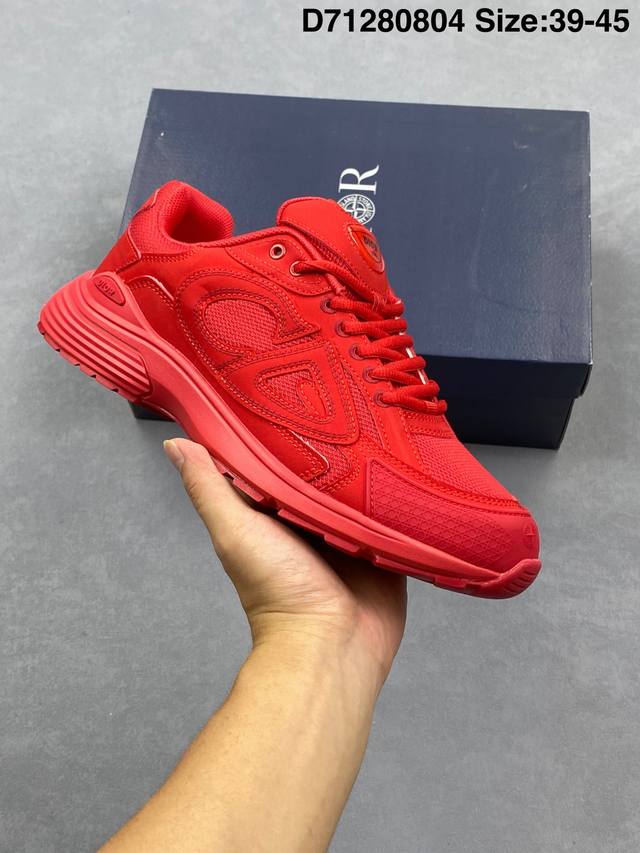 法国高奢时装品牌-迪奥 桀傲 Dior Homme B22 Trainer Sneaker系列复古厚底老爹风休闲运动慢跑鞋 3Sn231Ykb 码数：39 40