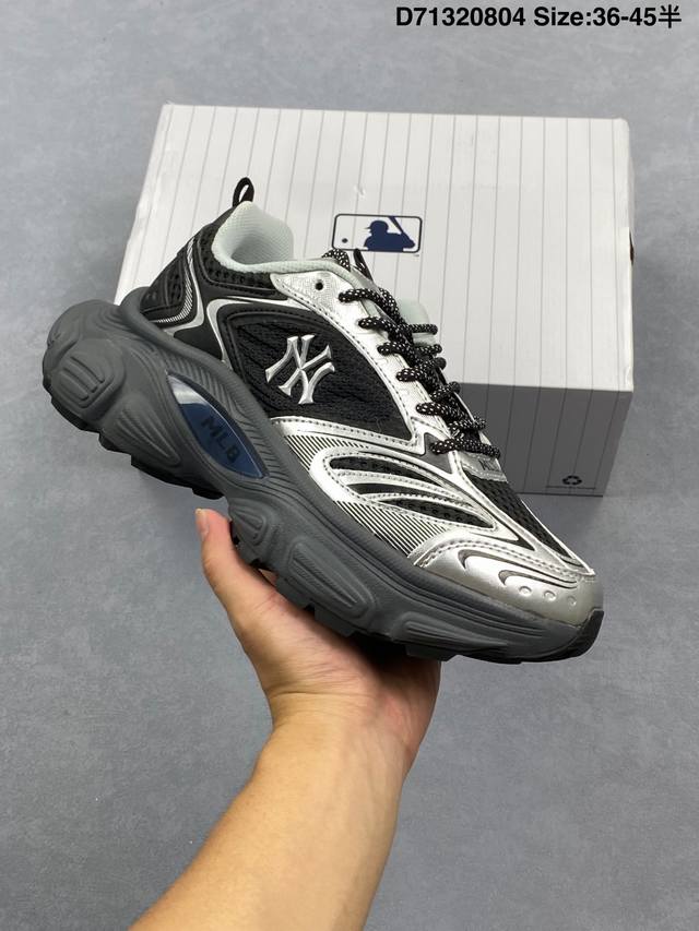 公司级Mlb Winner Chunky 百搭舒适休闲潮流运动厚底增高防滑耐磨 低帮 老爹鞋 货号:3Ashwd15N 尺码:35.5 36 36.5 37.5