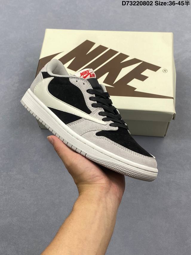 Aj1倒勾Travis Scott X Air Jordan 1 ” Reverse Mocha “ Aj1乔1 Ts 闪电 低帮文化篮球鞋 货号:Dm7866