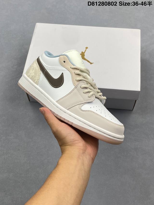 公司级Nike Air Jordan 1 Low Aj1乔1低帮休闲板鞋 同步官方配色 官方货号：Ib8859-101 Size：36 36.5 37.5 38
